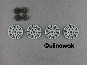 Preview: 15I #022v2 Alpina 3tlg.-Design Resine Felgeneinsatz 15 Zoll 1:18 5 Loch